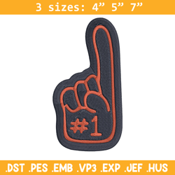 chicago bears foam finger embroidery design, bears embroidery, nfl embroidery, sport embroidery, embroidery design.