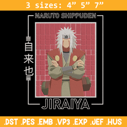 jiraiya embroidery design, naruto embroidery, embroidery file, anime embroidery, anime shirt, digital download