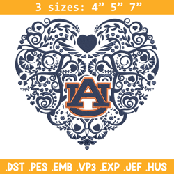 auburn tigers heart embroidery design, sport embroidery, logo sport embroidery, embroidery design,ncaa embroidery