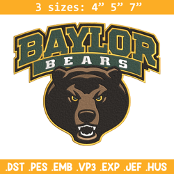 baylor bears logo embroidery design,ncaa embroidery,sport embroidery,logo sport embroidery,embroidery design