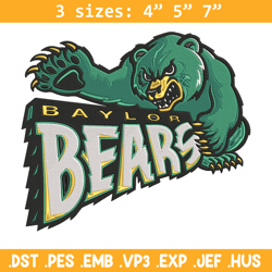 baylor bears poster embroidery design, sport embroidery, logo sport embroidery, embroidery design, ncaa embroidery