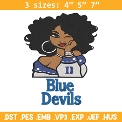 blue devils girl embroidery design, ncaa embroidery, embroidery design, logo sport embroidery,sport embroidery.