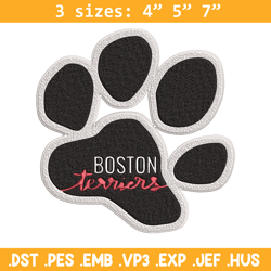 boston terrier logo embroidery design, ncaa embroidery,sport embroidery, logo sport embroidery, embroidery design