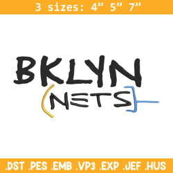 brooklyn nets logo embroidery design, nba embroidery,sport embroidery, logo sport embroidery, embroidery design.