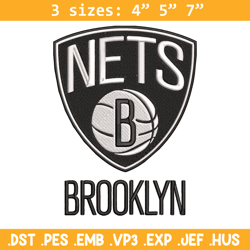 brooklyn nets logo embroidery design,nba embroidery,sport embroidery, logo sport embroidery, embroidery design.