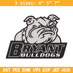 bryant bulldogs logo embroidery design, ncaa embroidery, sport embroidery, logo sport embroidery,embroidery design