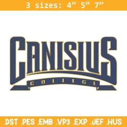 canisius college logo embroidery design, ncaa embroidery, embroidery design,logo sport embroidery,sport embroidery