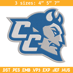 central connecticut logo embroidery design, ncaa embroidery, sport embroidery,logo sport embroidery,embroidery design