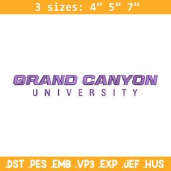 grand canyon university logo embroidery design, ncaa embroidery,sport embroidery,logo sport embroidery,embroidery design