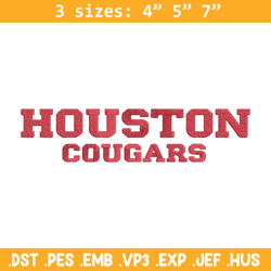 houston cougars logo embroidery design, ncaa embroidery, embroidery design, logo sport embroidery, sport embroidery