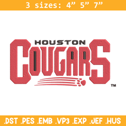 houston cougars wordmark logo embroidery design,ncaa embroidery,sport embroidery,logo sport embroidery,embroidery design