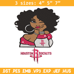 houston rockets girl embroidery design, nba embroidery, sport embroidery, embroidery design,logo sport embroidery.