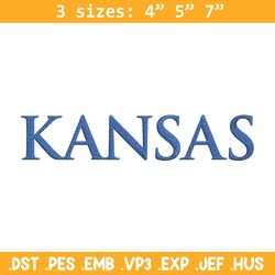 kansas logo embroidery design, ncaa embroidery, sport embroidery, logo sport embroidery, embroidery design