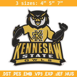 kennesaw state logo embroidery design, sport embroidery, logo sport embroidery, embroidery design,ncaa embroidery