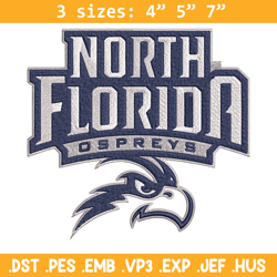 north florida ospreys logo embroidery design, ncaa embroidery, sport embroidery, logo sport embroidery,embroidery design
