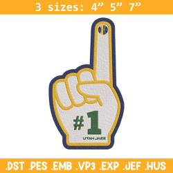utah jazz no 1 embroidery design, nba embroidery, sport embroidery, embroidery design, logo sport embroidery