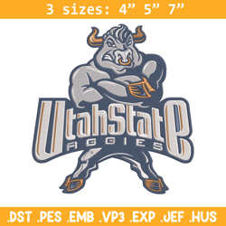 utah state mascot embroidery design,ncaa embroidery,sport embroidery, logo sport embroidery, embroidery design