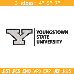 youngstown state logo embroidery design, ncaa embroidery, sport embroidery, logo sport embroidery, embroidery design