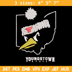 youngstown state logo embroidery design, sport embroidery, logo sport embroidery,embroidery design, ncaa embroidery.