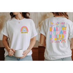 custom teacher tee, dear tiny humans behind me t-shirt, teacher appreciation gift, world better with you shirt