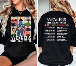 avengers the eras tour shirt, marvel super hero sweatshirt, scarlet witch, hulk shirts, black widow tee, spiderman, wint