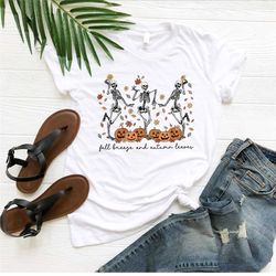 fall breeze and autumn leaves shirt, funny halloween shirt, thanksgiving shirt, pumpkin shirt, fall season tee, autumn s