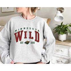 minnesota wild shirt, wild sweatshirt, hockey fan sweater, minnesota hockey tee, hockey hoodie, vintage sweatshirt, retr