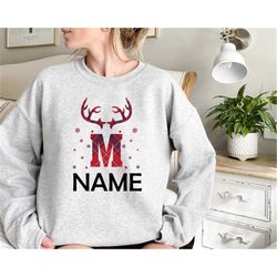 personalized christmas sweatshirt, vintage christmas sweatshirt, custom name t-shirt, fall sweater, retro christmas tee,