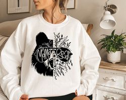 mama bear sweatshirt, floral mama bear sweater, shirt for mom birthday gift for her