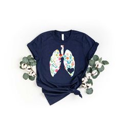 floral respiratory shirt, floral lungs shirt, funny therapist shirt, respiratory shirt, wildflowers lung shirt, gift for