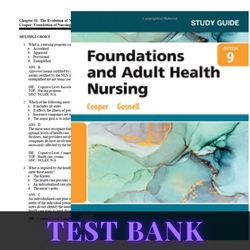 foundations and adult health nursing 9th edition by kim cooper test bank all chapters