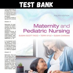 test bank maternity and pediatric nursing 4th edition by ricci all chapters