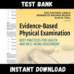 evidence based physical examination best practices for health and well being assessment by kate test bank all chapters