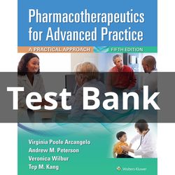 study guide for pharmacotherapeutics for advanced practice: a practical approach 5th edition by virginia all chapters