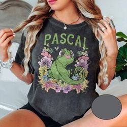 retro disney tangled pascal floral rapunzel family shirt, the magic kingdom t-shirt, walt disney world, disneyland vacat