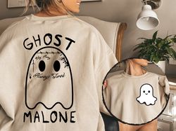 2 side ghost malone pocket size sweatshirt, halloween shirts,funny ghost malone shirt,spooky halloween tee,malone fan sh