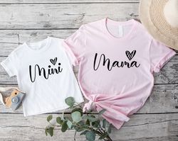 mama mini matching shirts, baby shower gift, baby and mama, mama t shirt, mini onesie, mini toddler, mini youth, newborn