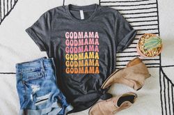 vintage godmama t-shirt for mother's day, gift for mama, god mother proposal, gift for women, godmother gift from, godmo