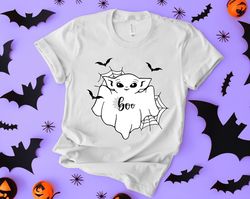 baby yoda ghost boo shirt, disney halloween family shirt, halloween party gifts for family, baby yoda boo shirt, galaxy'