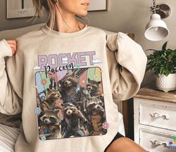 retro rocket raccon shirt | guardians of galaxy shirt | rocket raccoon sweatshirt | family shirt | galaxy guardians shir