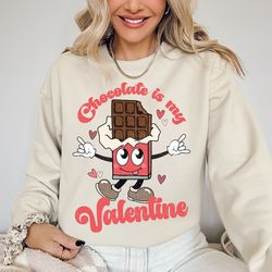 chocolate is my valentine hoodie, be mine chocolate hoodie, valentine be mine hoodie, love chocolate hoodie, chocolate v