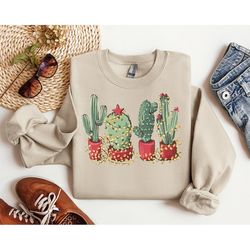 cactus shirt, christmas shirt, cowboy christmas, cactus lover gift, plant lover shirt, southern christmas, cac