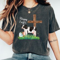 easter shirt, funny cow easter tshirt, easter bunny shirt, easter eggs shirt, womens easter gifts