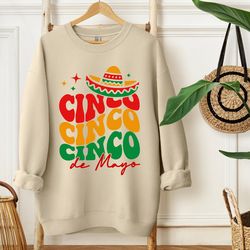 mayo sweatshirt, mexican fiesta hoodie, mexican festival gift, happy cinco de mayo crewneck, mexican sweater -