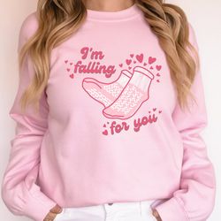 nurse valentine sweatshirt, falling for you valentine's day sweater, funny valentine's day hoodie, gift for her - dream0