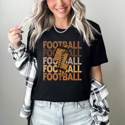 retro football stacked lightning bolt shirt retro football shirt football vibes shirt distressed football shirt football