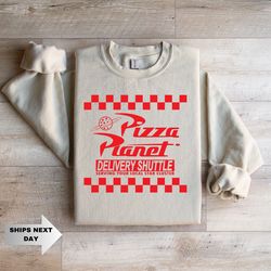 disney toy story pizza planet sweatshirt, pizza lover sweatshirt, pizza planet matching , toy story family trip sweatshi