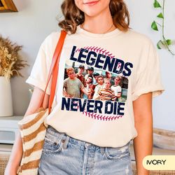 sandlot legends never die squad crew shirt, oversized unisex adult t-shirt,