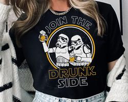 funny star wars drinking beer shirt | retro stormtrooper join to the drunk side t-shirt | star wars dad tee | star wars