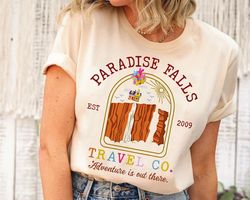 retro disney pixar up movie shirt | paradise falls travel co adventure is out there t-shirt | wdw magic kingdom tee | di